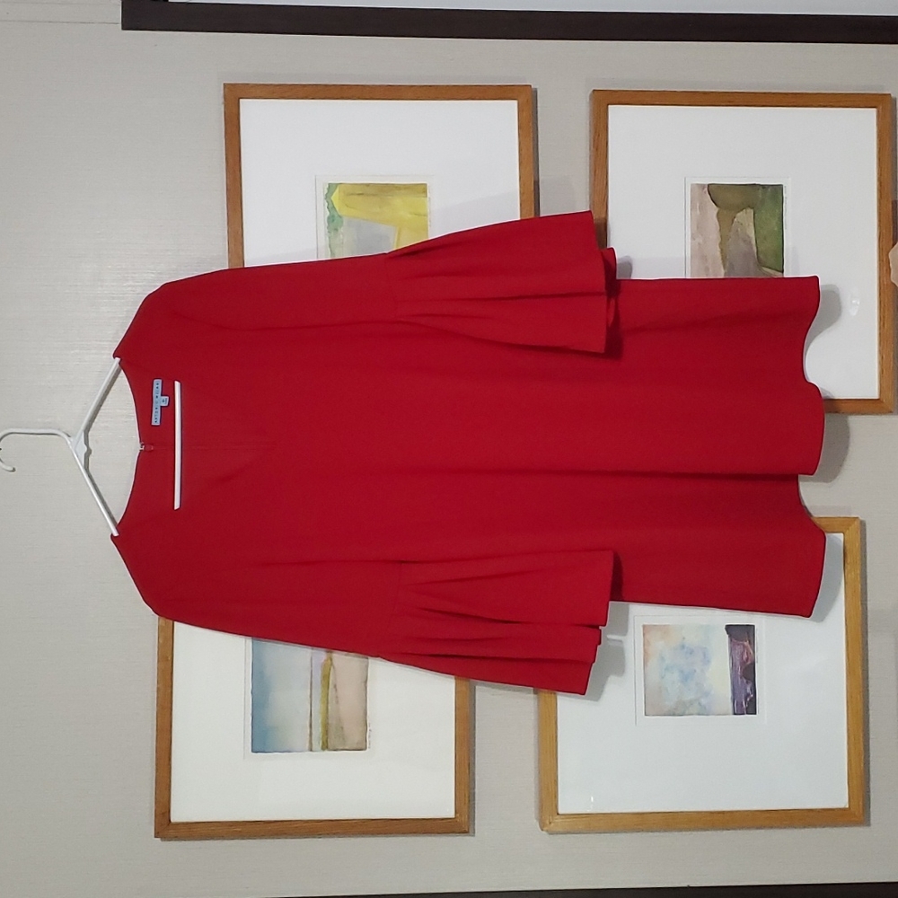 Red Antonio Melani Bell Sleeve Dress